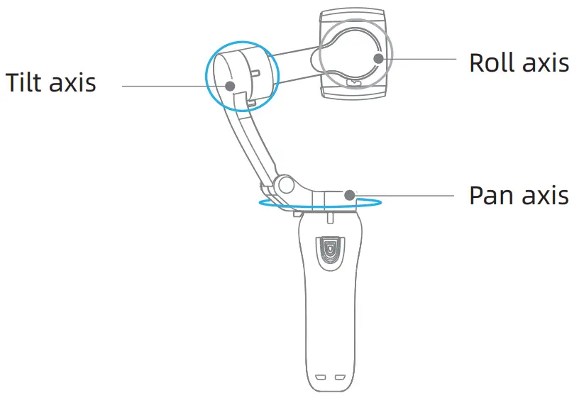 hohem LZB Foldable 3 Axis Gimbal Stabilizer - handle