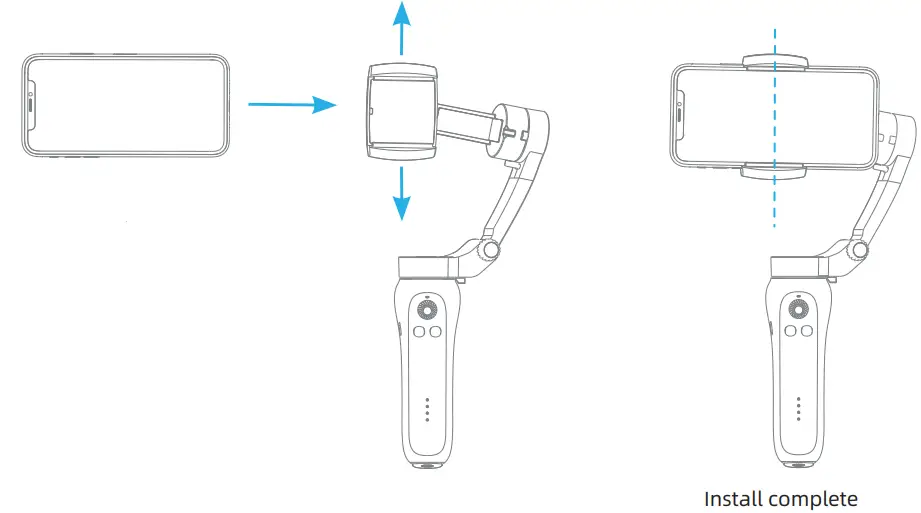 hohem LZB Foldable 3 Axis Gimbal Stabilizer - smart phone