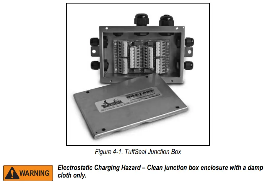 RICE LAKE RoughDeck CC Caster Cargo Scale with EZ Mount Load Cell Kits and a TuffSeal Junction Box Instruction Manual - Figure 4-1