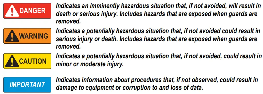 RICE LAKE RoughDeck CC Caster Cargo Scale with EZ Mount Load Cell Kits and a TuffSeal Junction Box Instruction Manual - Safety Signal Definitions