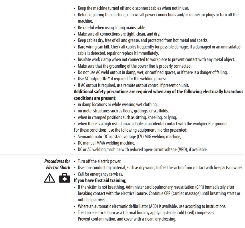 Magmaweld Monostick 200i DC Inverter Arc Welding Machine User Manual - SAFETY PRECAUTIONS