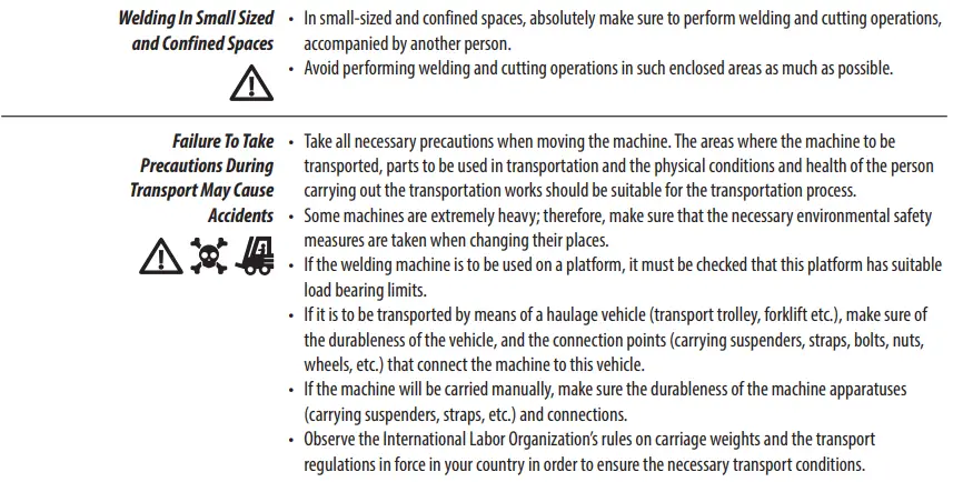 Magmaweld Monostick 200i DC Inverter Arc Welding Machine User Manual - SAFETY PRECAUTIONS