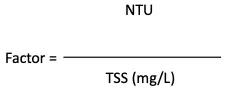 Calculate the TSS conversion factor