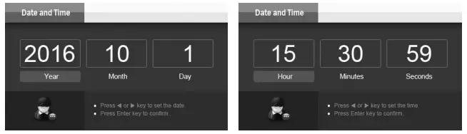 Setting the date and time