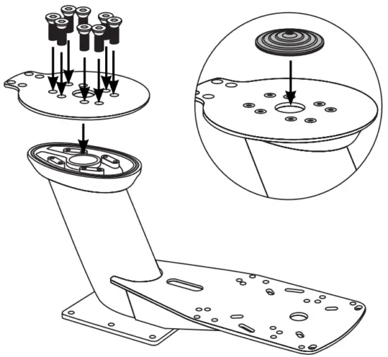 SEAVIEW PMADM1M2 Dual Mount AFT Rake Requires Plate Instruction Manual Installation instructions