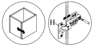 VonHaus 3000037 Capri 3 Door Large Sideboard - Height adjustment 3
