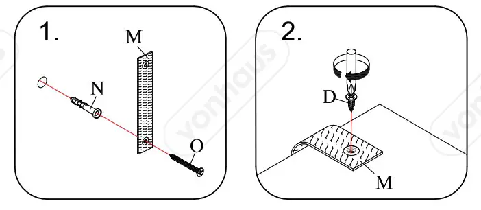 VonHaus 3000037 Capri 3 Door Large Sideboard - assembly 7