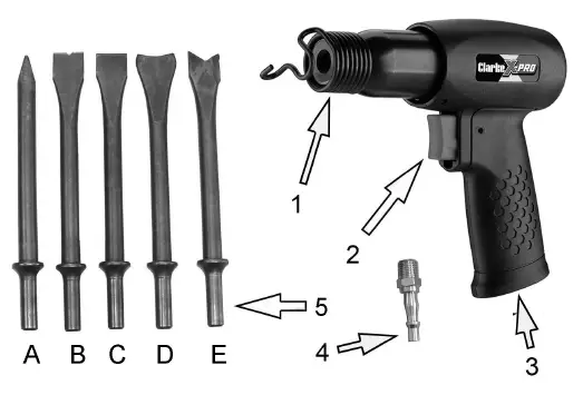 Clarke CAT200 Air Hammer-FIG2
