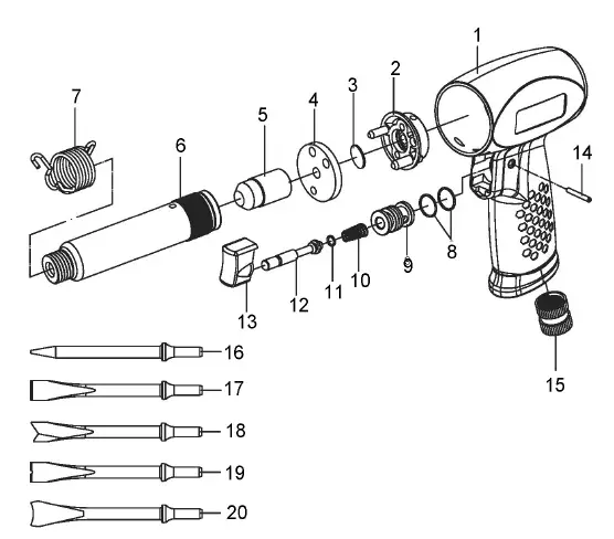Clarke CAT200 Air Hammer-FIG7