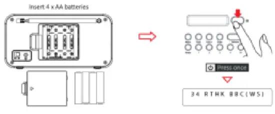Lenco PDR 015BK Portable FM Radio - battery 1