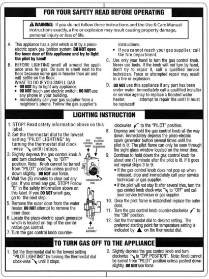 GEMAIRE FVIR Certified Water Heater - figure 13
