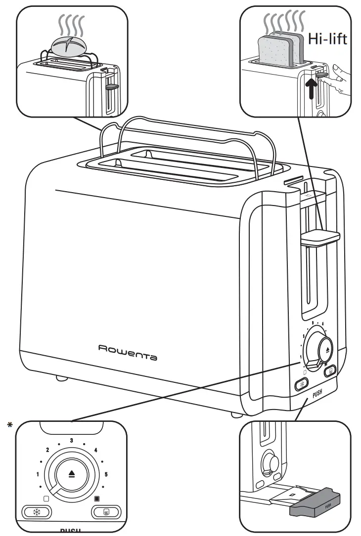 ROWENTA TT580930 Toaster Adagio Mocca-fig1