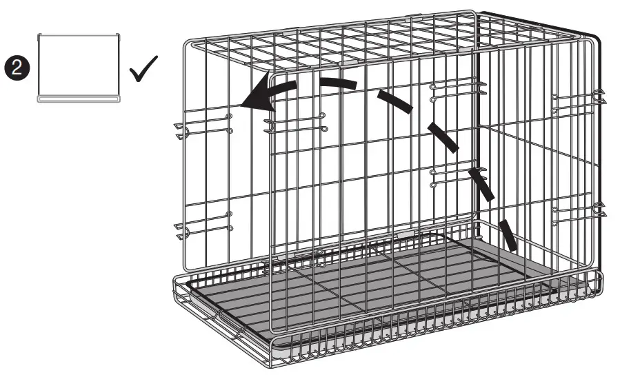 amazonbasics Double Door Folding Metal Dog Crate Assemble 4