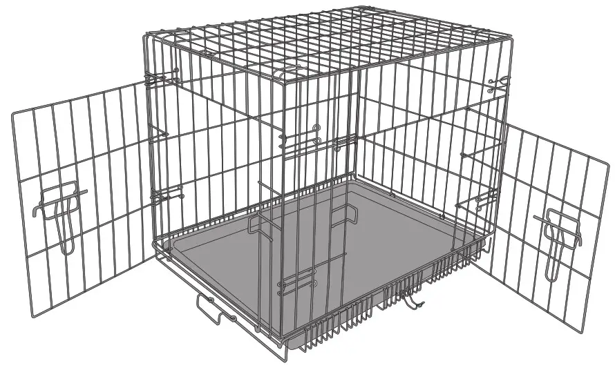 amazonbasics Double Door Folding Metal Dog Crate Cover