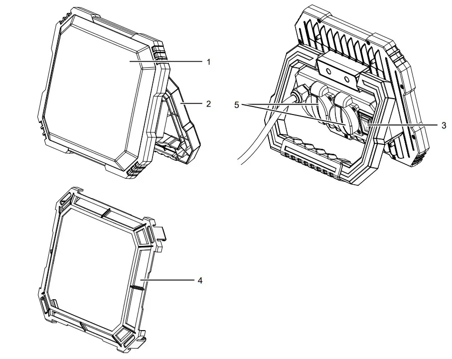 TROTEC PWLS 10 50S LED Construction Site Spotlight - Device depicition