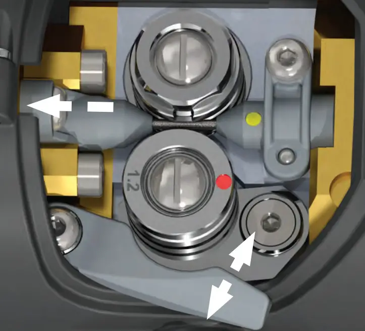 Weldclass PP365 Platinum Push Pull Torch - Identifying drive