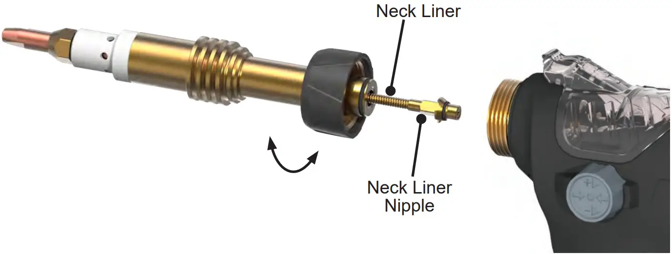 Weldclass PP365 Platinum Push Pull Torch - Neck Fitting