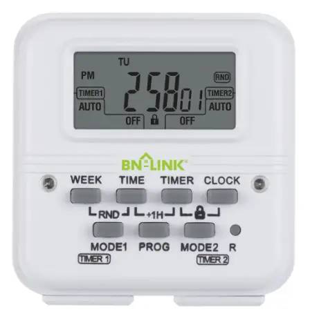 BN-LINK SU105N Dual Outlet 7-Day Digital Timer with Individual Control fig 5
