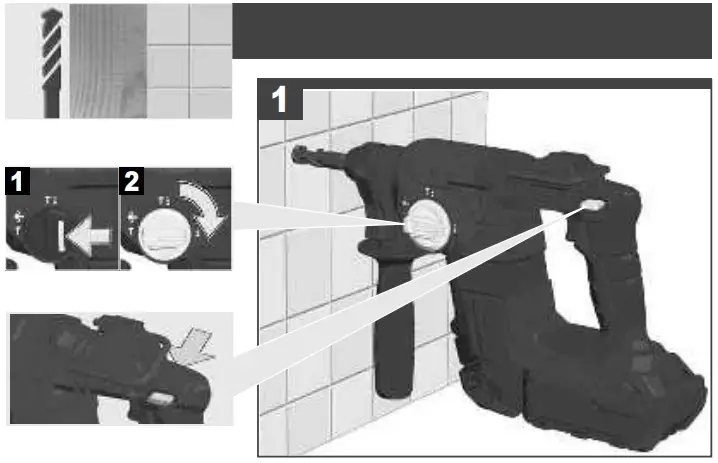 BBH18BL 18V Brushless SDS-Plus Rotary Hammer Operation