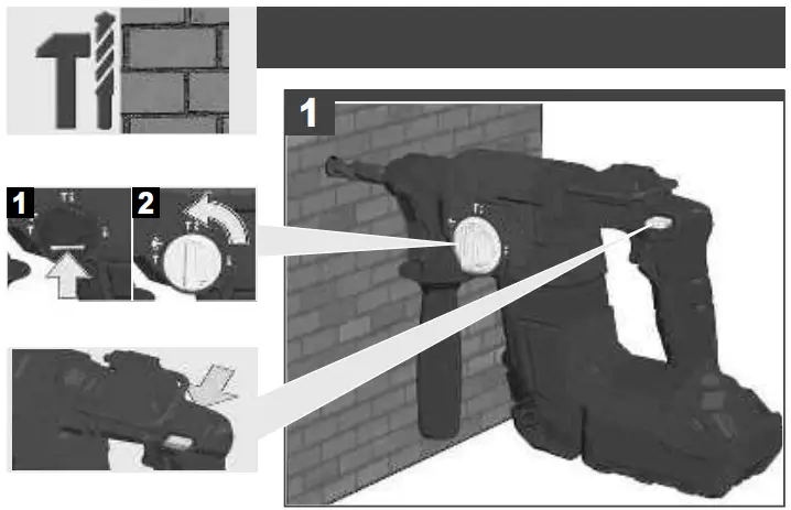 BBH18BL 18V Brushless SDS-Plus Rotary Hammer Operation