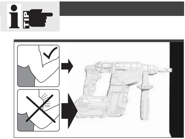 BBH18BL 18V Brushless SDS-Plus Rotary Hammer Operation