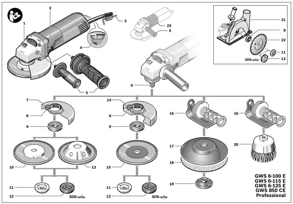 BOSCH GWS 660 Professional Angle Grinder - fig