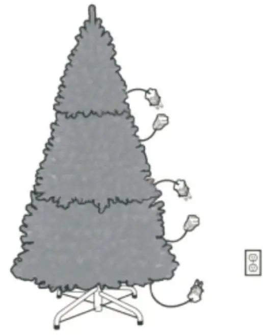 GYMAX GYM08504 Pre Lit Christmas Tree - assembly 1