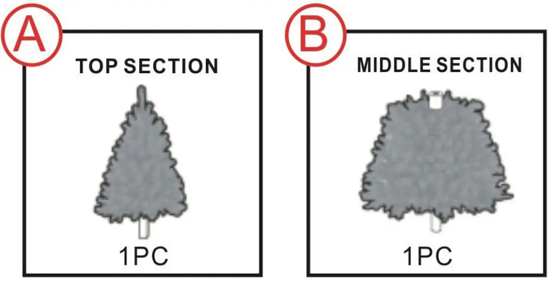 GYMAX GYM08504 Pre Lit Christmas Tree - parts