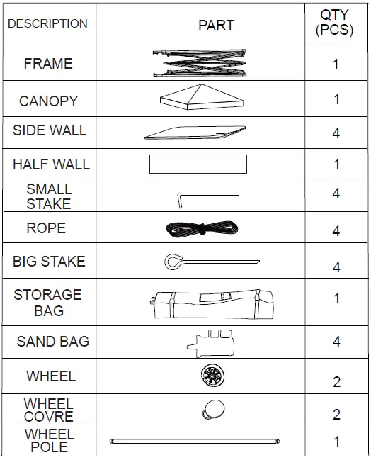 OUTFINE-ST723B-241-10x10-Inch-Canopy-with-Five-Sidewalls-fig-1