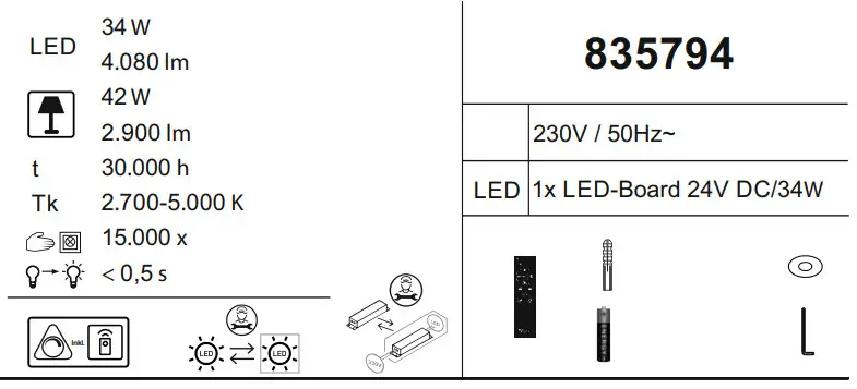 Paul Neuhaus 6023-13 Pure-Lines Ceiling Light - Figure 1