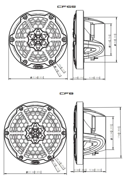 DSL8 HYDRO CF65 Marine Speakers Owner's -CF65