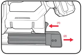 ozito CORDLESS 2-IN-1 NAIL & STAPLE GUN -Loading Nails