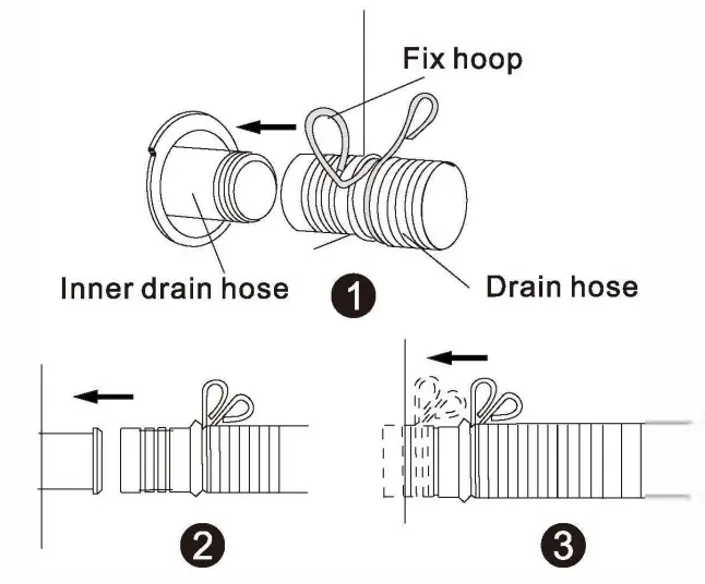 TCL F708 F709TLW Automatic Electric Washing Machine - drain hose