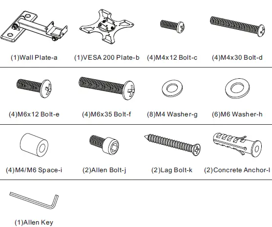 SBOX-LCD2901-Swivel-Wall-Bracket-Instruction-Manual-fig-1