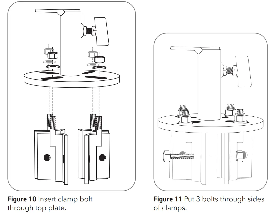 Attaching Optional Cart Clamp