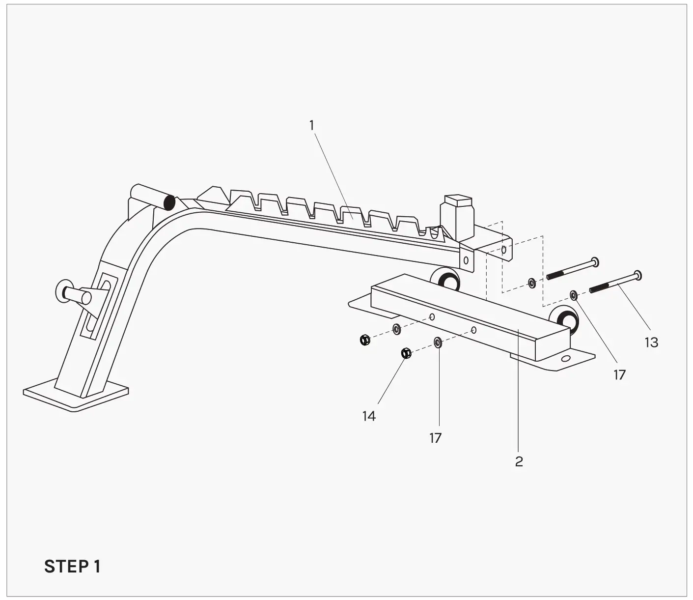 CORTEX FID-09 Commercial Multi Adjustable Bench - ASSEMBLY INSTRUCTIONS step 1