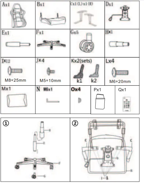 COSTWAY-HW62042-Gaming-Chair-LOGO