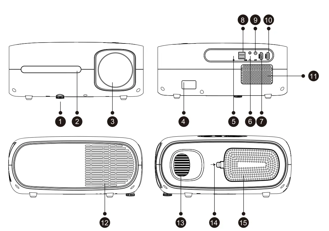 YABER Pro V7 9800L 5G WiFi Bluetooth Projector-1