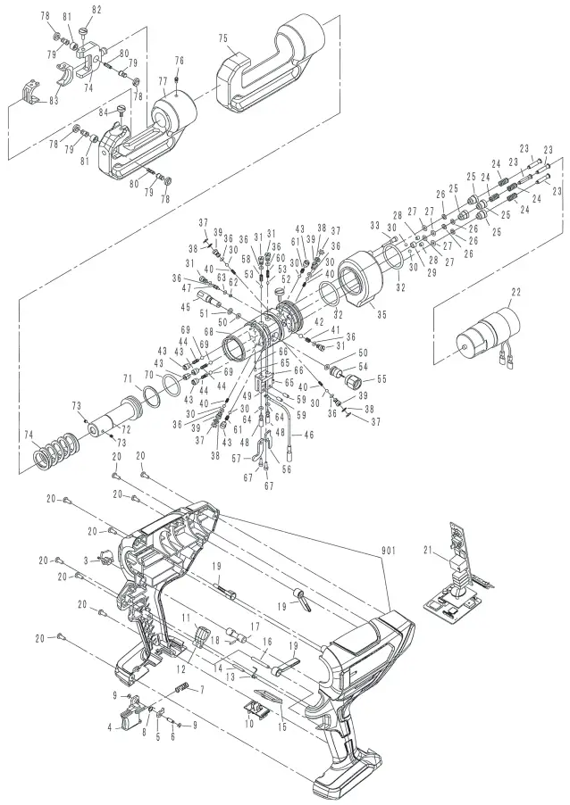 CLATRONIC ST 3778 Sandwich Toaster Maker l Exploded assembly