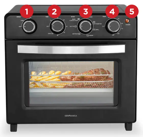 GERMANICA G25AFO 26L Multi Function Air Fryer Oven- OVERVIEW