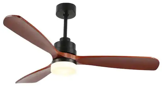 Bella Depot DC5202 52-in Classical Black LED Reversible Ceiling Fan