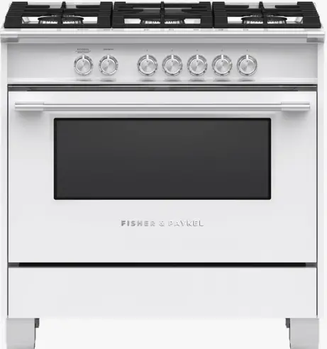 FISHER PAYKEL OR36SCG4W1 36 Inch Gas Range 5 Burners
