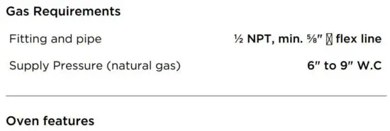 FIG 5 SPECIFICATIONS