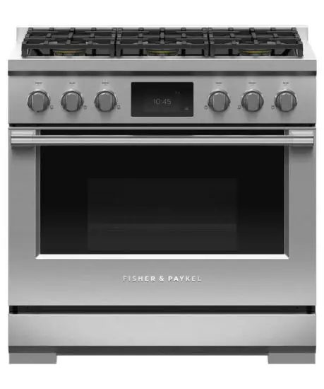 FISHER PAYKEL RDV3-366-N Dual Fuel Range 36 Inch 6 Burners Self-cleaning