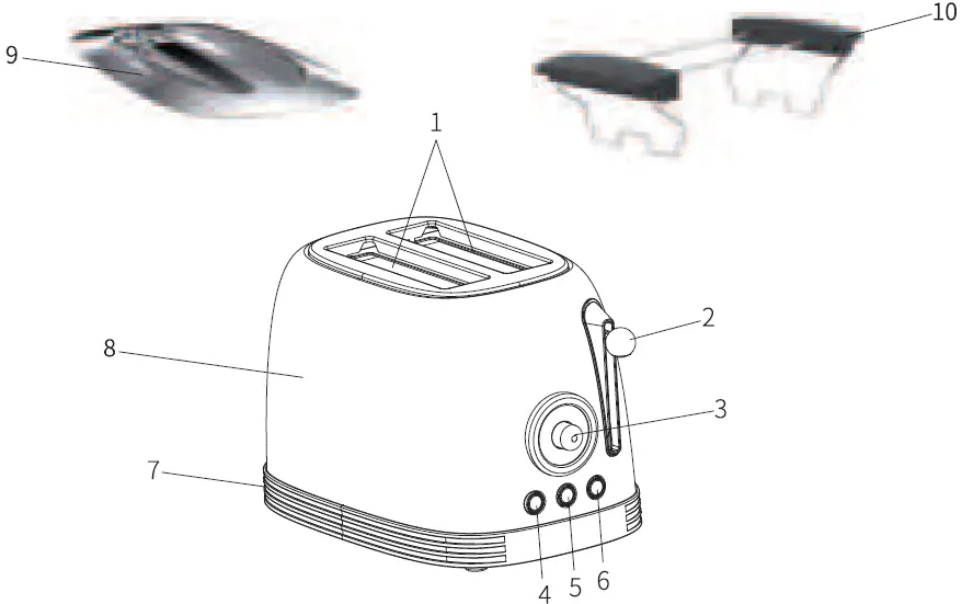 CROWNFUL WT-330D 2-Slice Toaster 01