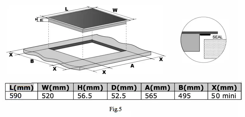 cata IB 6303 BK Ceramic Hob - fig 3