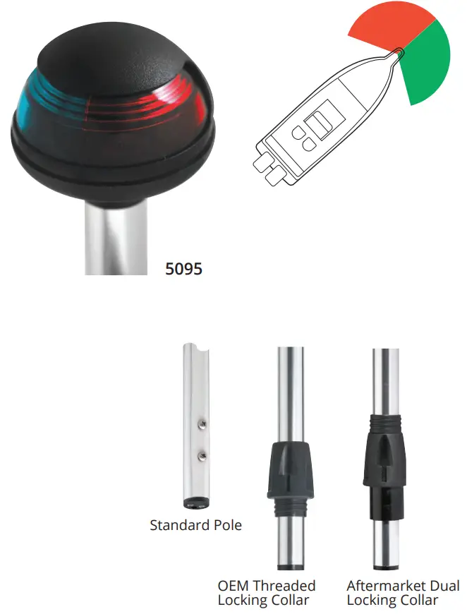 Attwood Marine 98133QG Pulsar Bi-Color 2-Pin Stowaway Light - fig2