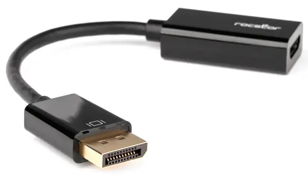 rocstor Y10A232 B1 DisplayPort to HDMI Adapter 4K 60Hz  M F  Black-