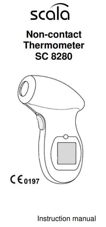 scala Infrarot Stirn Thermometer SC 8280 Instruction Manual