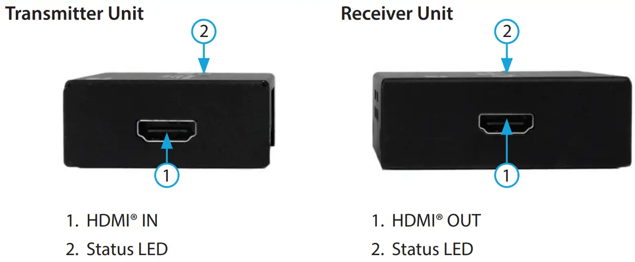 StarTech ST121HDBTE HDMI Over Cat 5e 6 Extender 70m - Receiver Unit